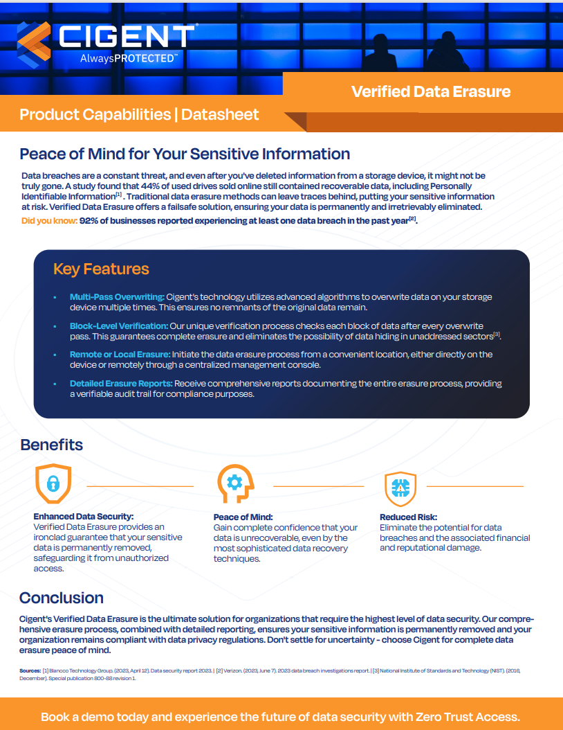 Featured image: VerifiedData Erasure Data Sheet - Read full post: Verified Data Erasure Data Sheet